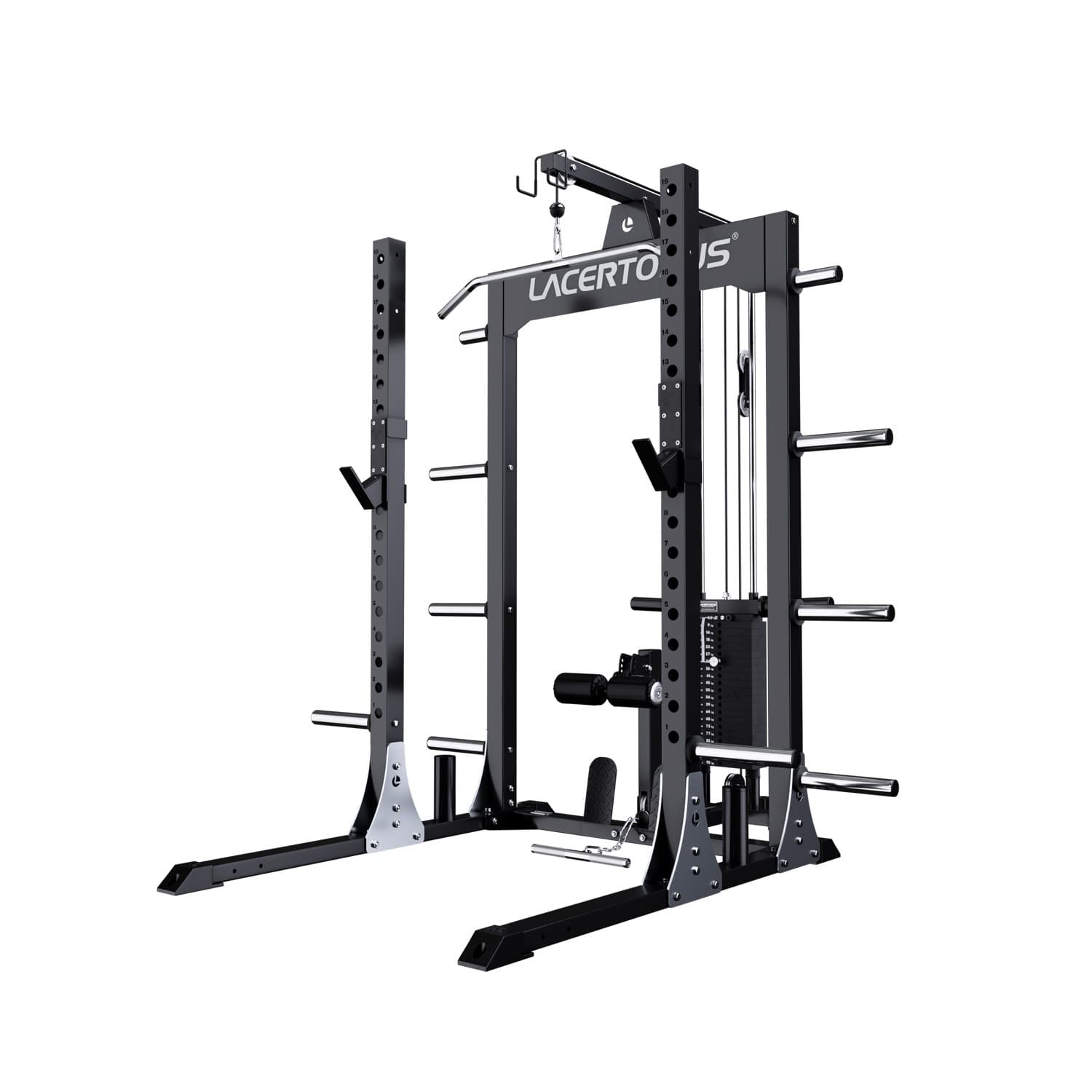 Half Rack PRO Set con Lat Machine — vista 2
