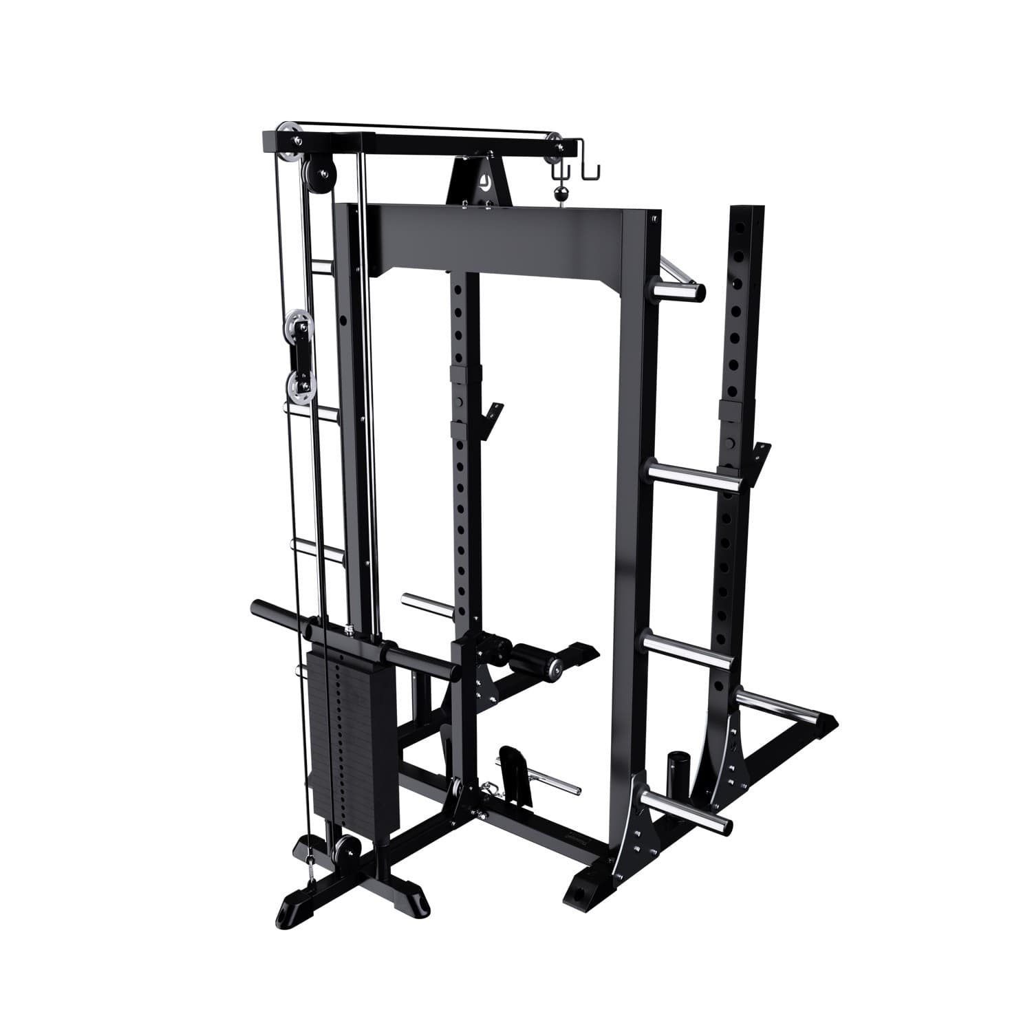 Half Rack PRO Set con Lat Machine — vista 3