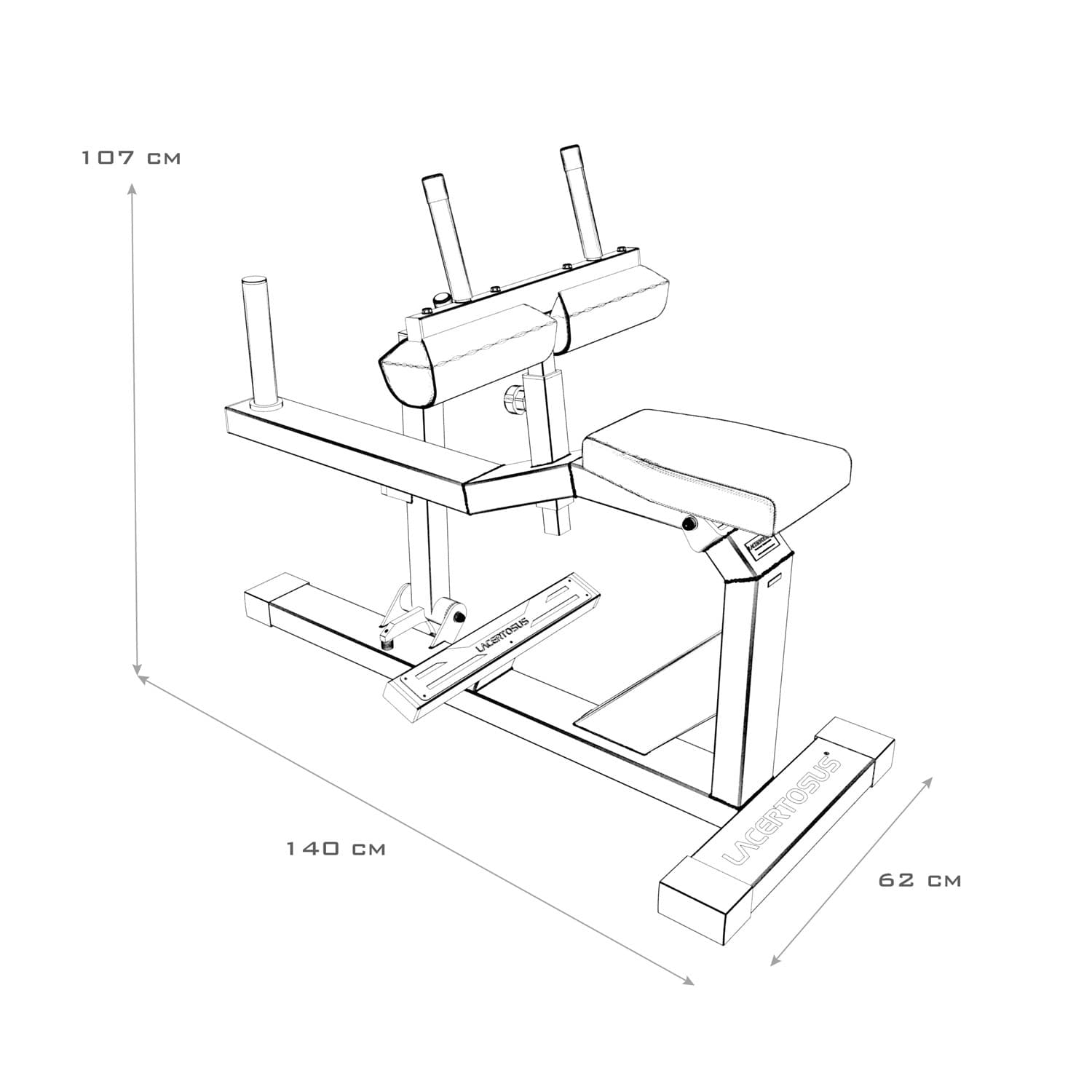 Seated Calf Machine Clubine Lacertosus - Plate Loaded — vista 6