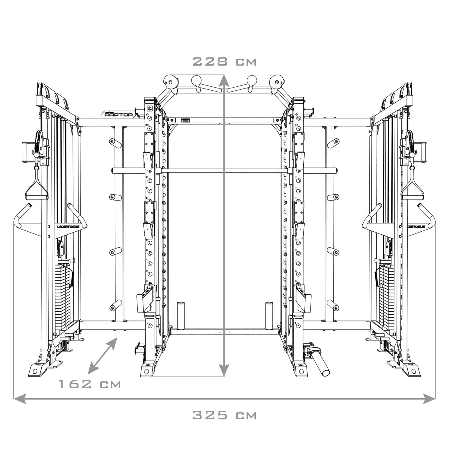 Lacertosus Pro Power Rack RAPTOR — vista 7