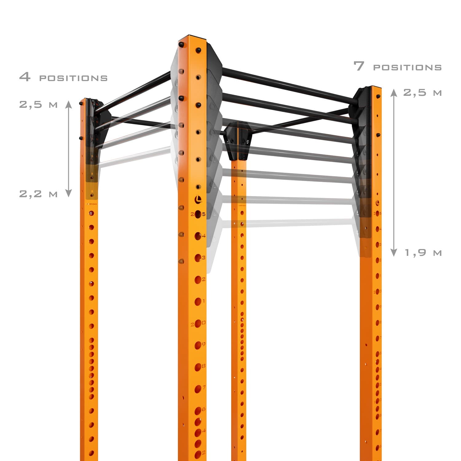 ELITE RIG 3.0 RACK a muro -120 h 340 — vista 6