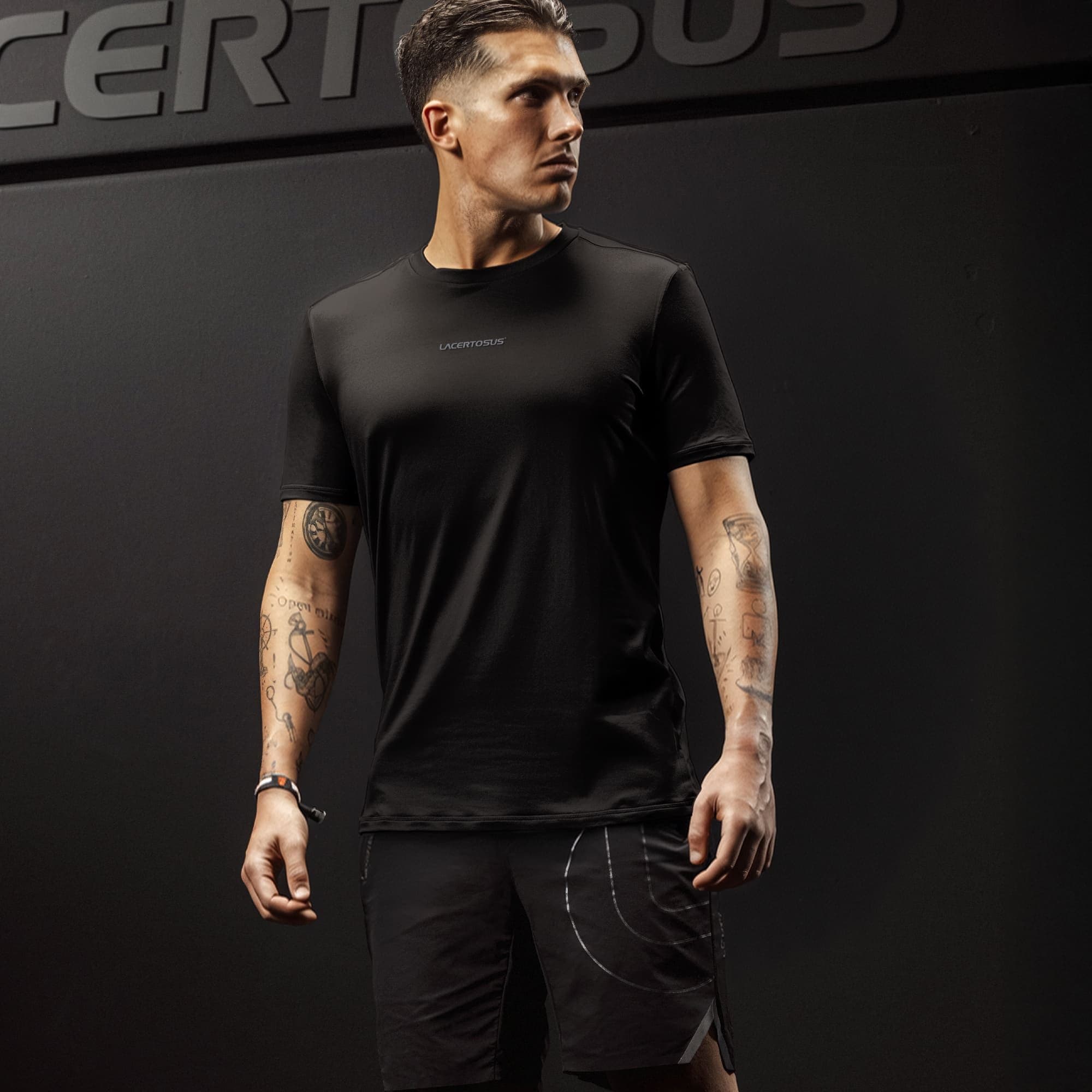 Maglia da uomo nera Lacertosus® - taglia XL