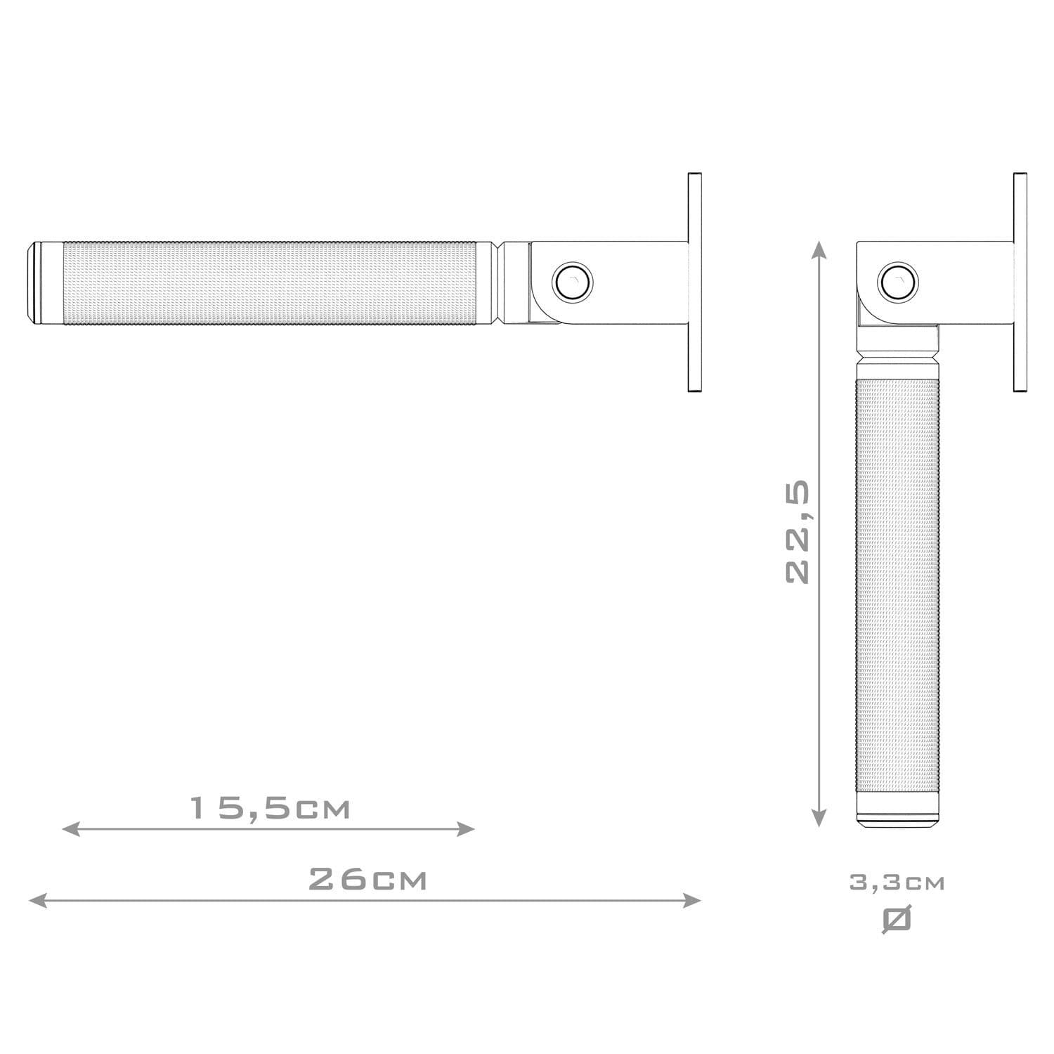 Maniglie foldable per panca LAB — vista 3