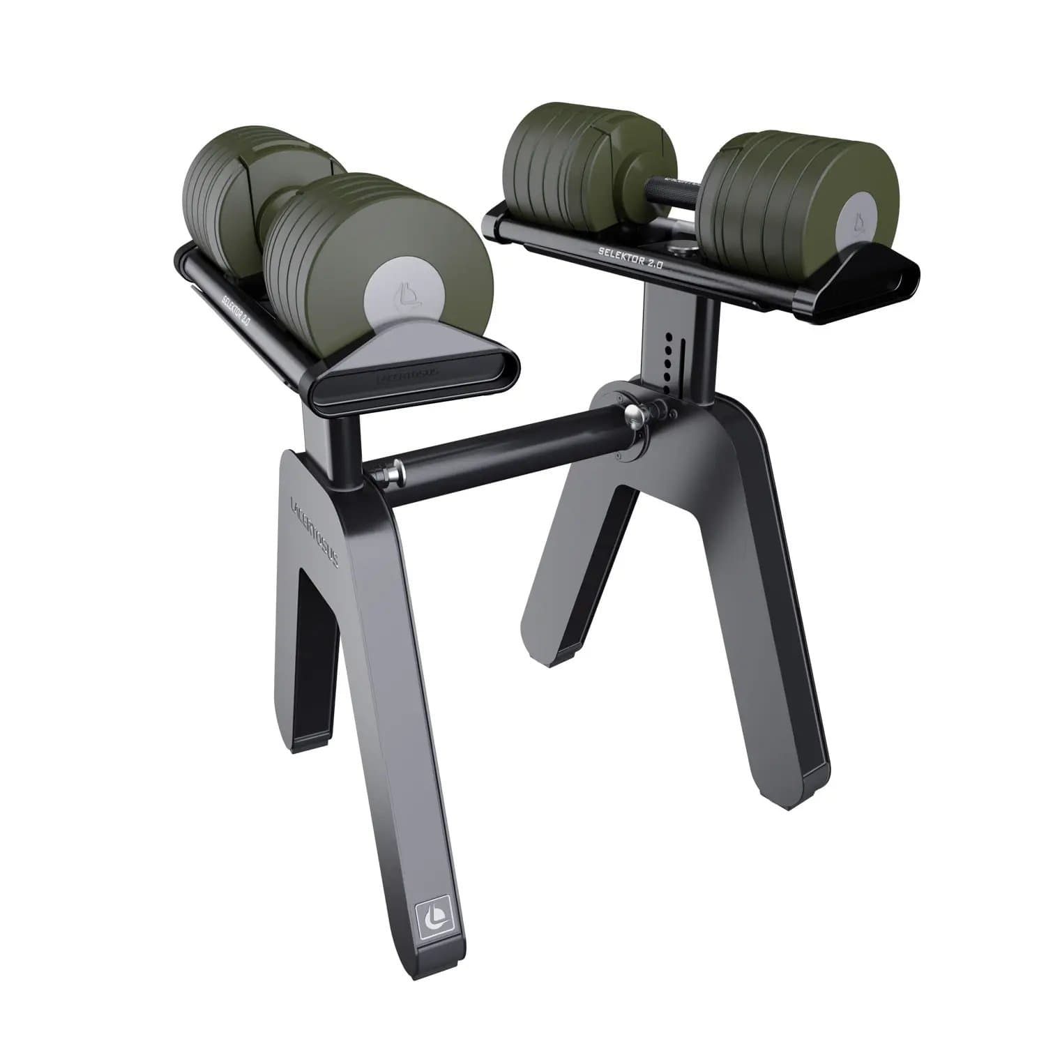 SELEKTOR SET Manubri Regolabili 2-40 Tactical Green con Rastrelliera