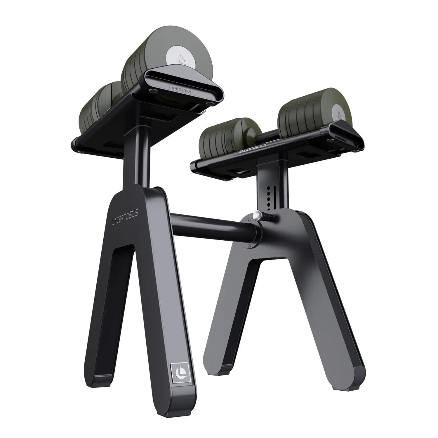 SELEKTOR SET Manubri Regolabili 2-40 Tactical Green con Rastrelliera — vista 3